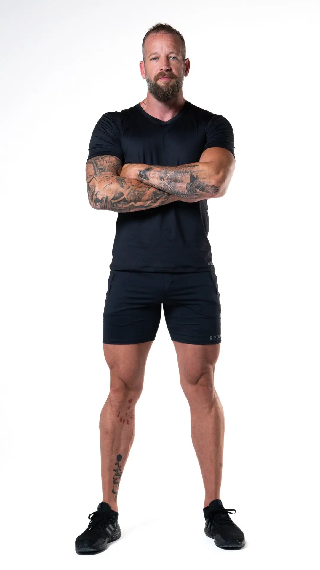 Man wearing the Diesel short functional athlete of color black#color_black